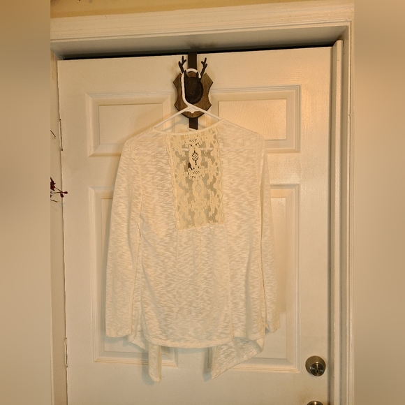 (1209) M Fasis Woman's Lace Blouse, Size: Small, Color: White - Picture 10 of 14